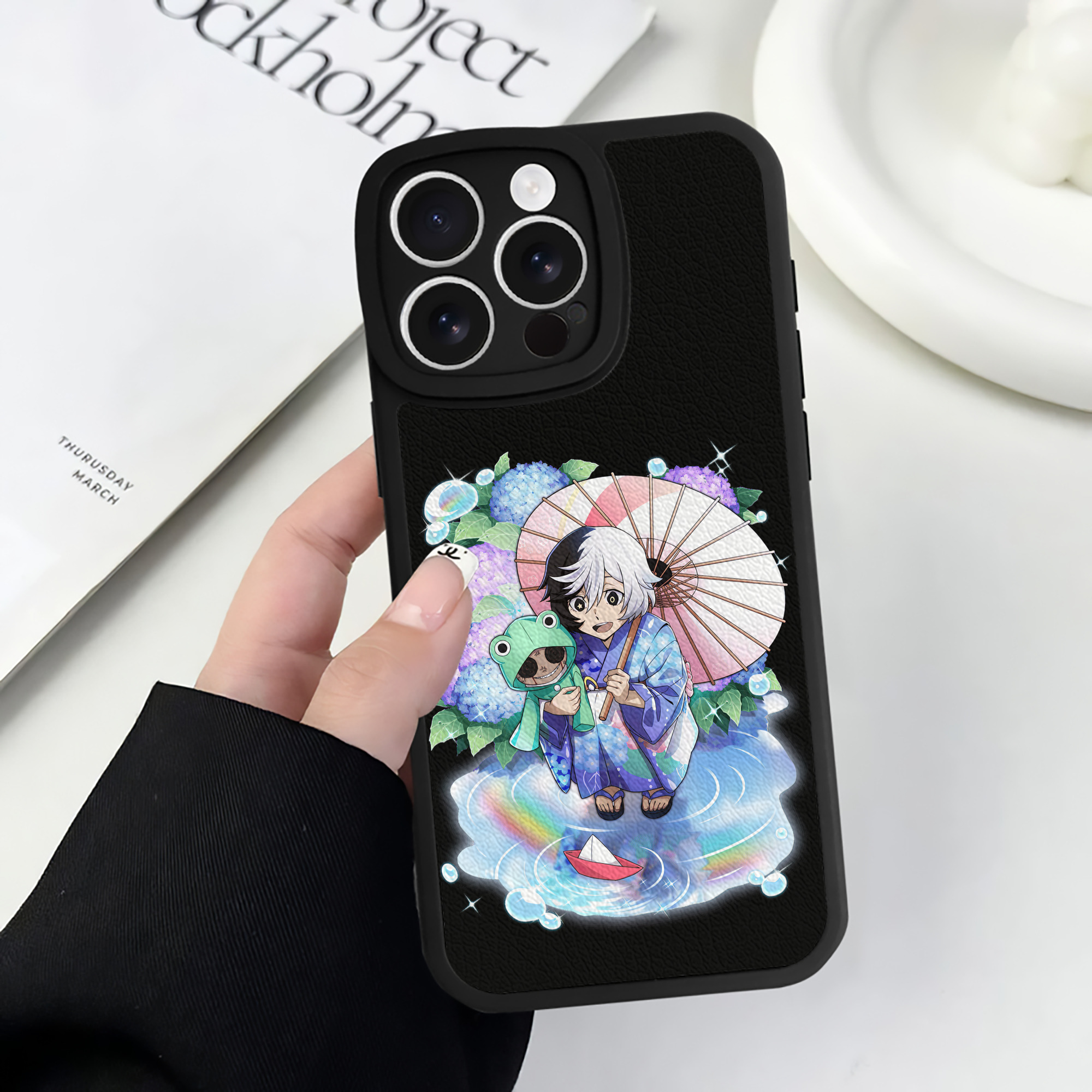 （画像用） 文豪ストレイドッグス Bungo Stray Dogs 【iPhone 16シリーズ対応】シリコンスマホケース（レザー調） 材質：シリコン